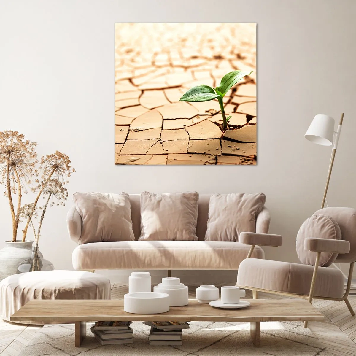 Canvastavla - Bild på duk - Obesegrad livskraft - 70x70 cm