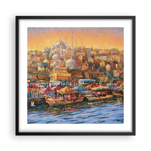 Affisch i svart ram - Istanbul-berättelse - 50x50 cm