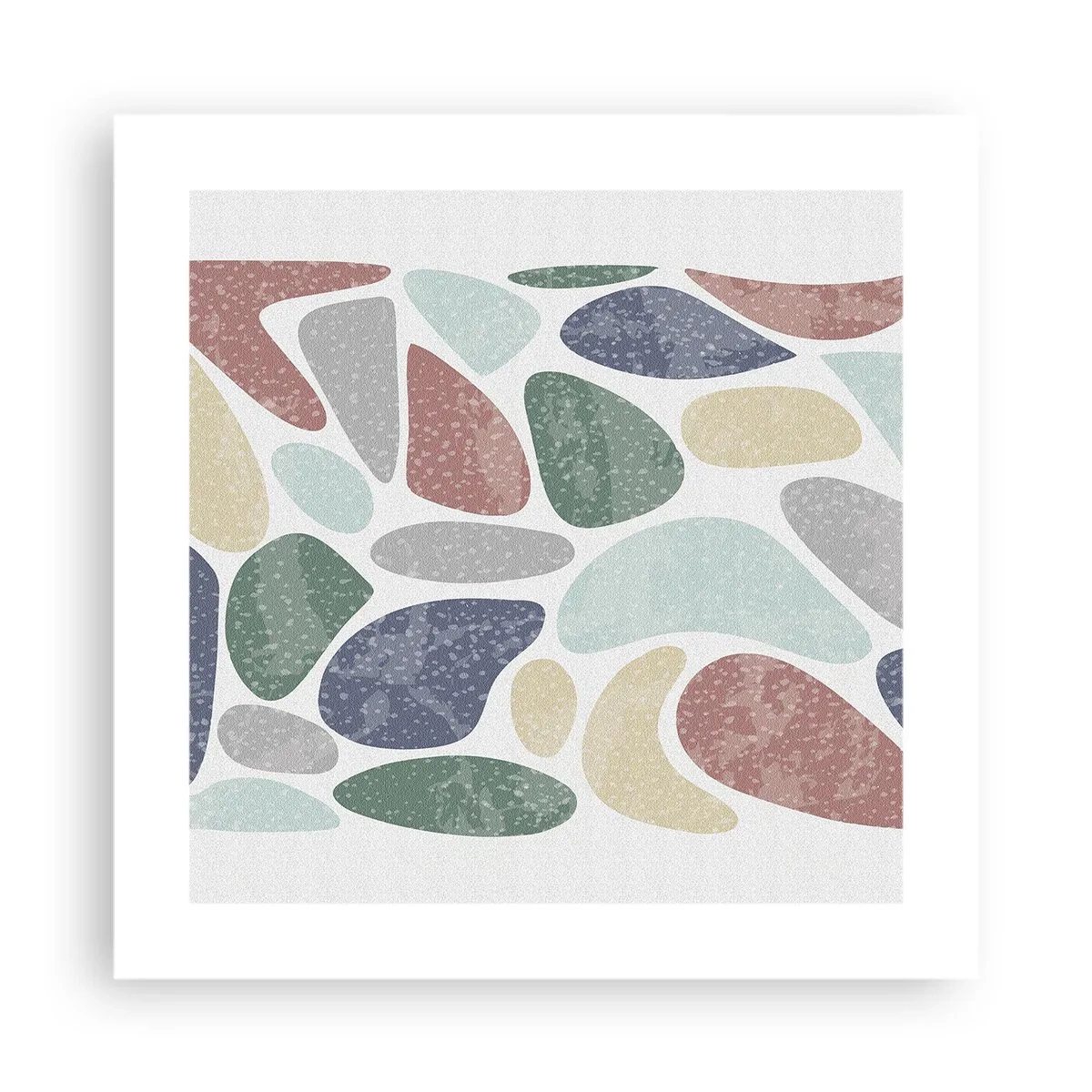Affisch - Mosaik av pulveriserade färger - 40x40 cm