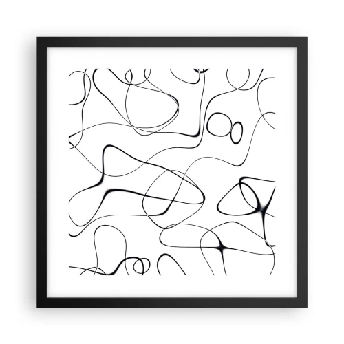 Affisch i svart ram - Livets stigar, ödets tur - 40x40 cm