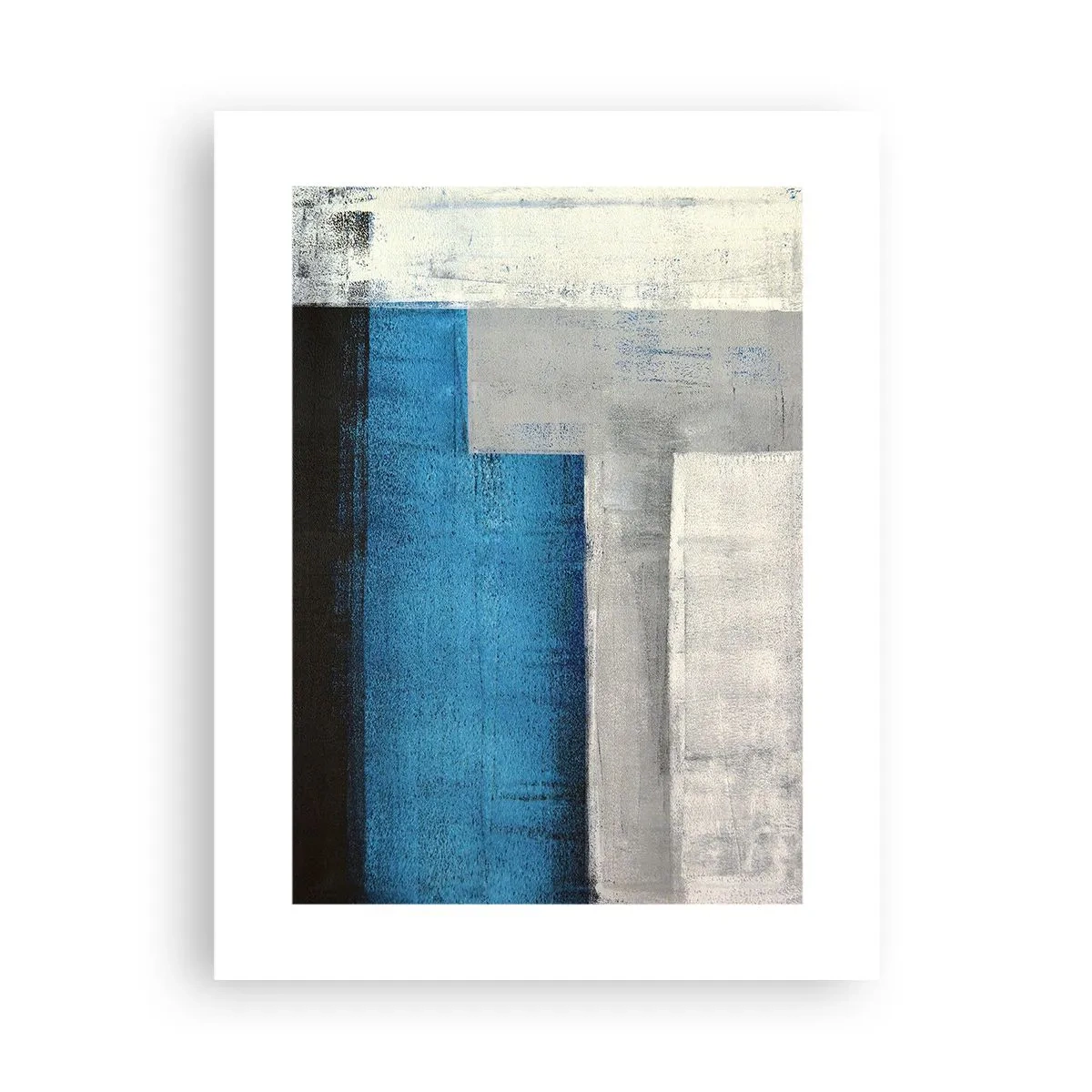Affisch - Poetisk komposition av grått och blått - 30x40 cm