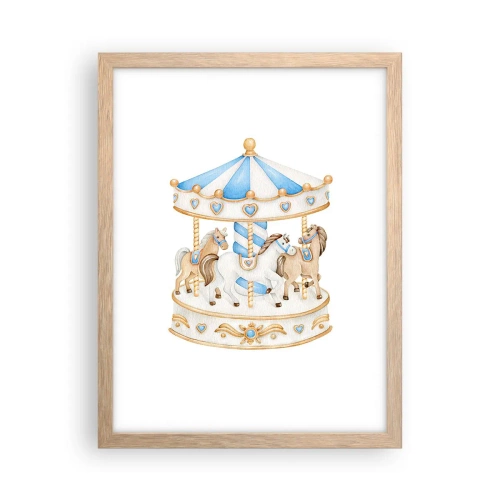 Affisch i ram av ljusek - En ljuvlig barndom - 30x40 cm