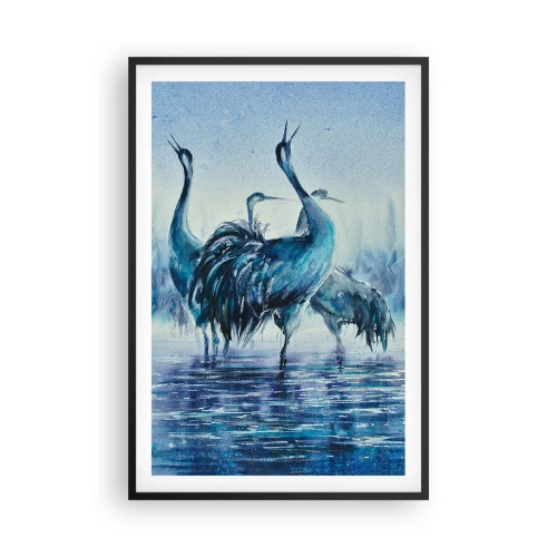 Affisch i svart ram - Morgonmöte - 61x91 cm