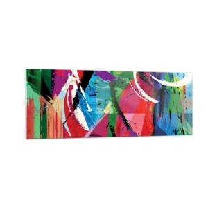 Glastavla - Bild på glas - Snabbt och livligt - 140x50 cm