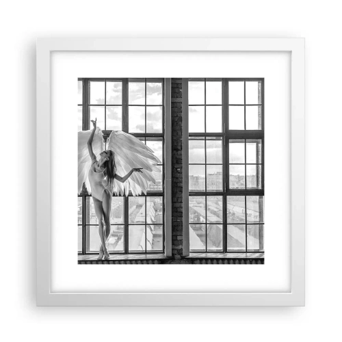 Affisch i vit ram - Änglarnas stad? - 30x30 cm