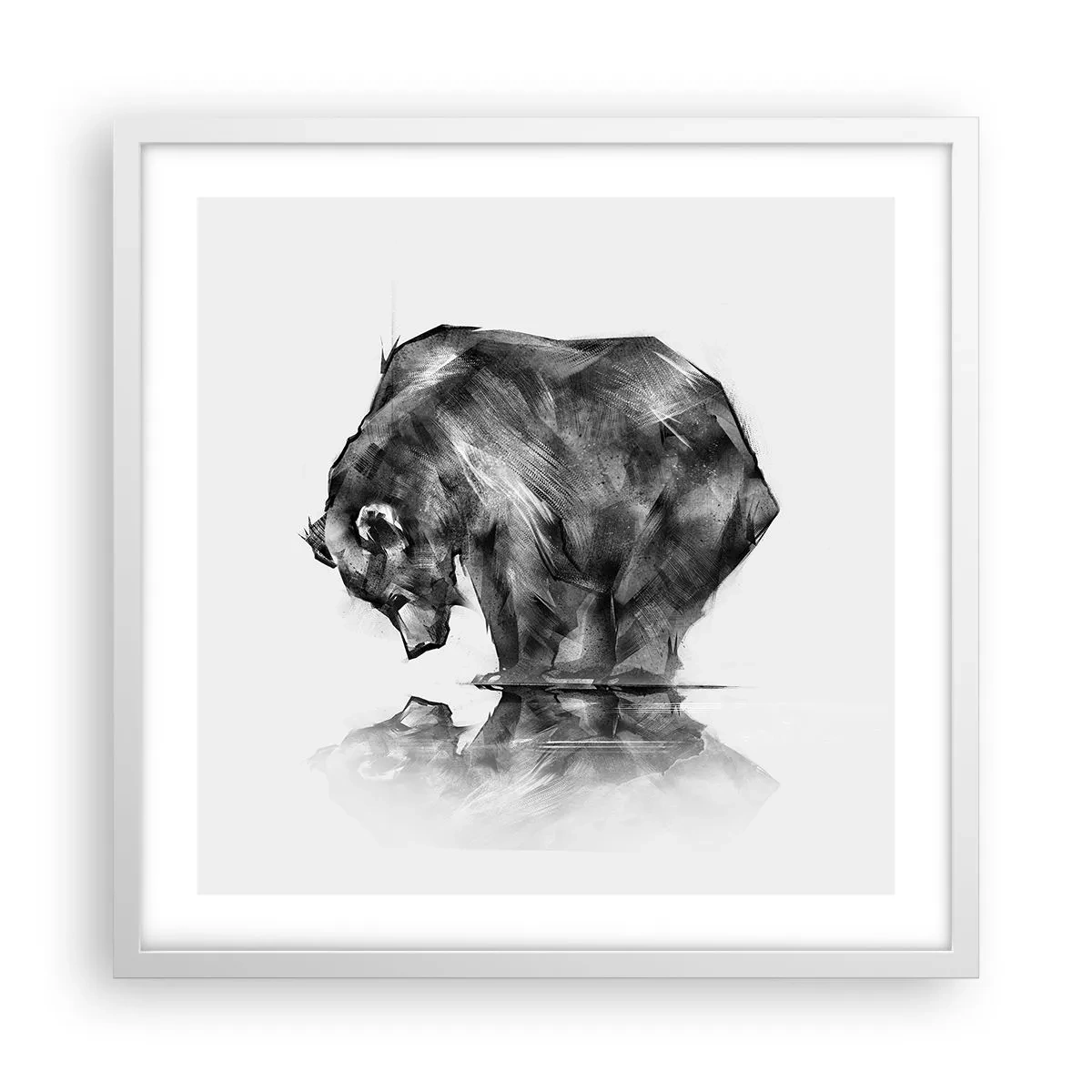 Affisch i vit ram - Roligt att se någon närstående - 50x50 cm