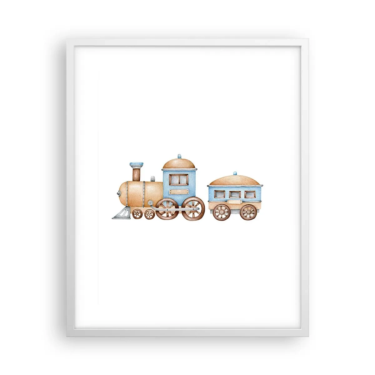 Affisch i vit ram - Stående vid stationen... - 40x50 cm