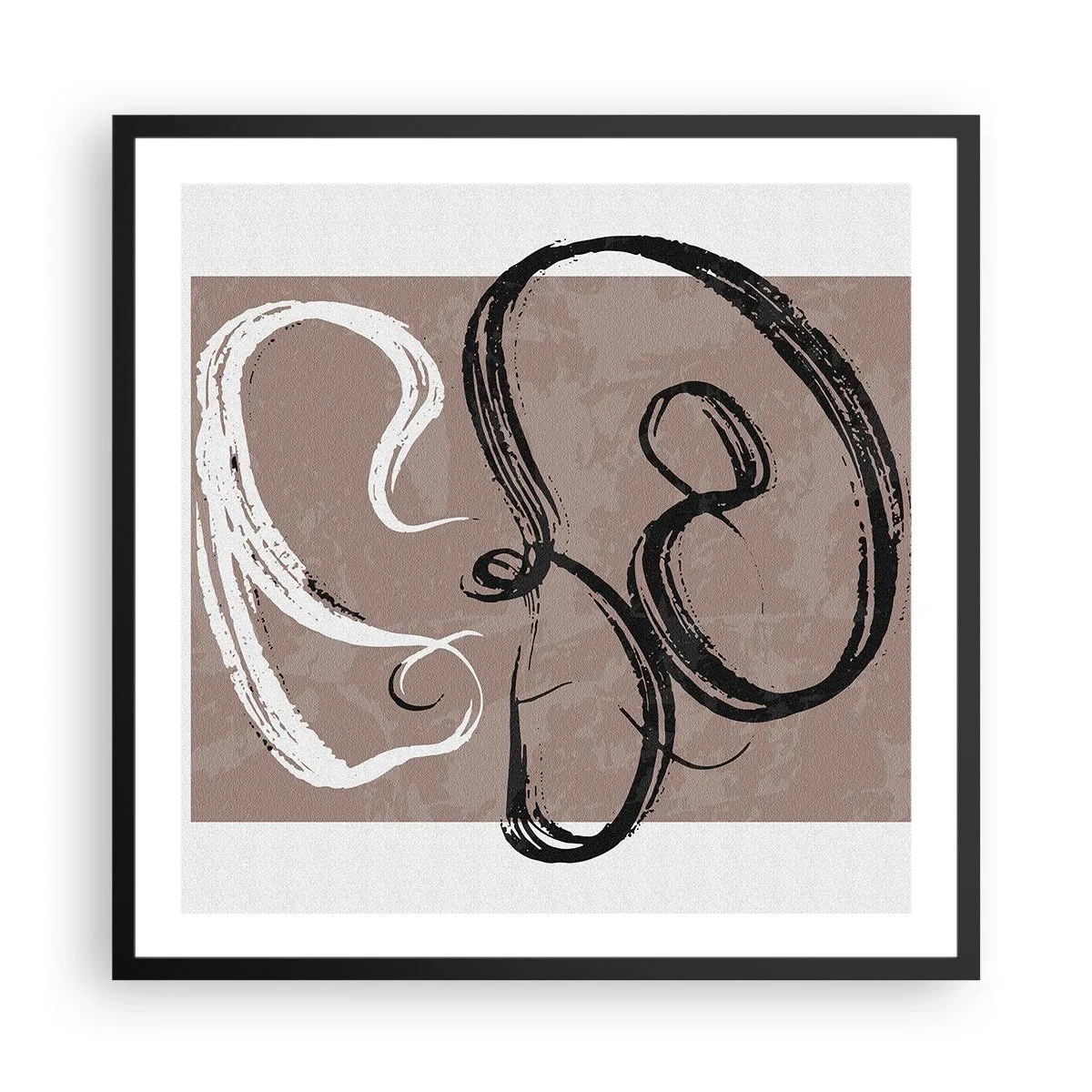 Affisch i svart ram - Komposition - sökande efter fullständighet - 60x60 cm