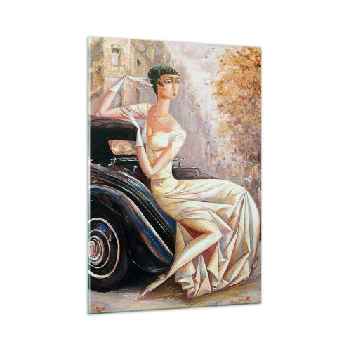 Glastavla - Bild på glas - Elegans i retrostil - 50x70 cm
