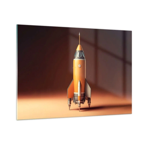 Glastavla - Bild på glas - Det börjar med en dröm - 100x70 cm