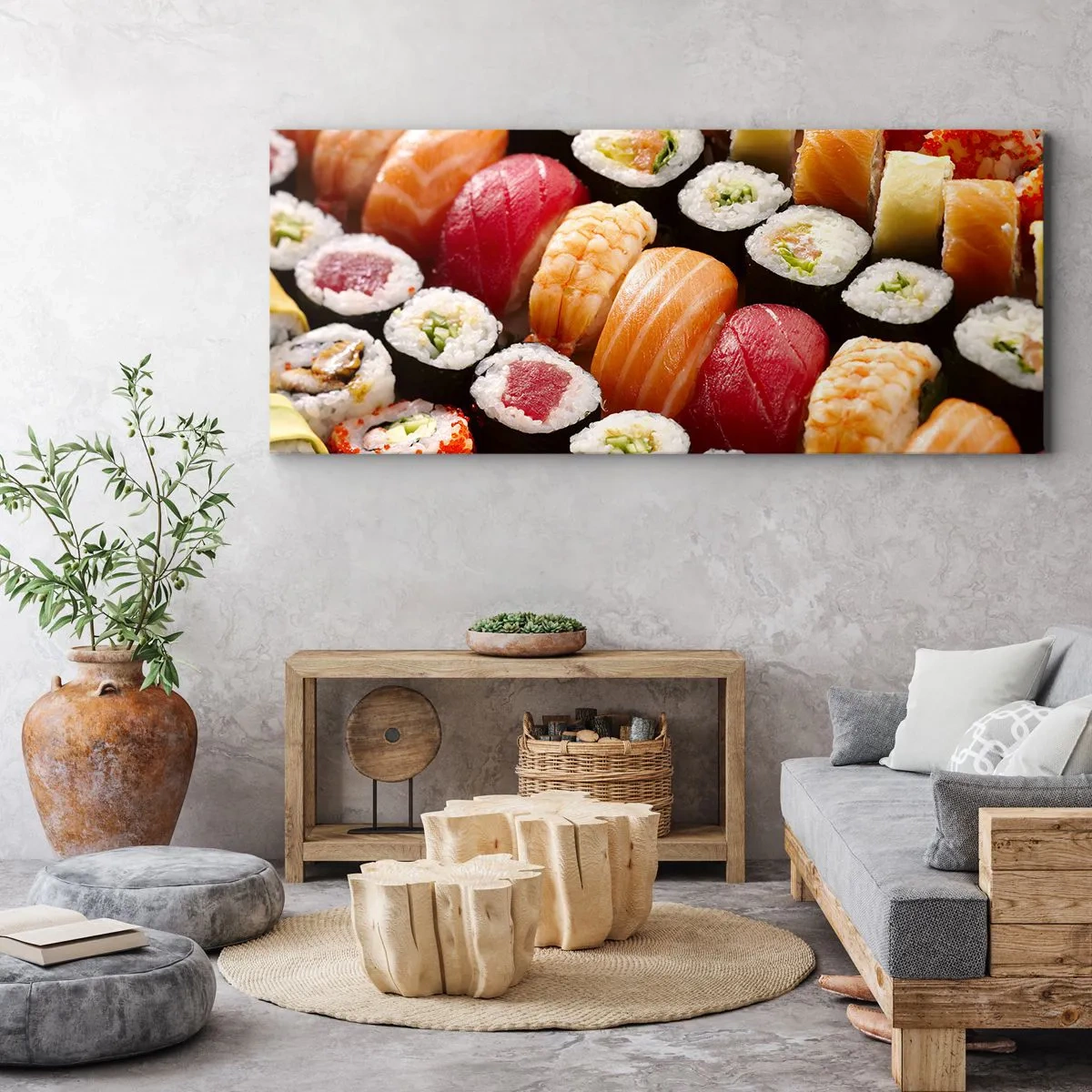 Canvastavla - Bild på duk - Asiens färger och smaker - 120x50 cm