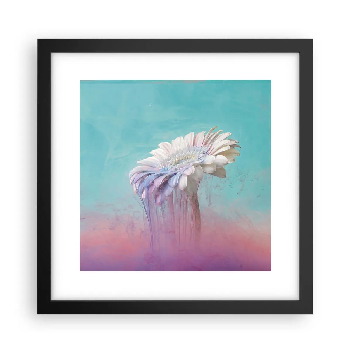 Affisch i svart ram - Blommornas undervärld - 30x30 cm