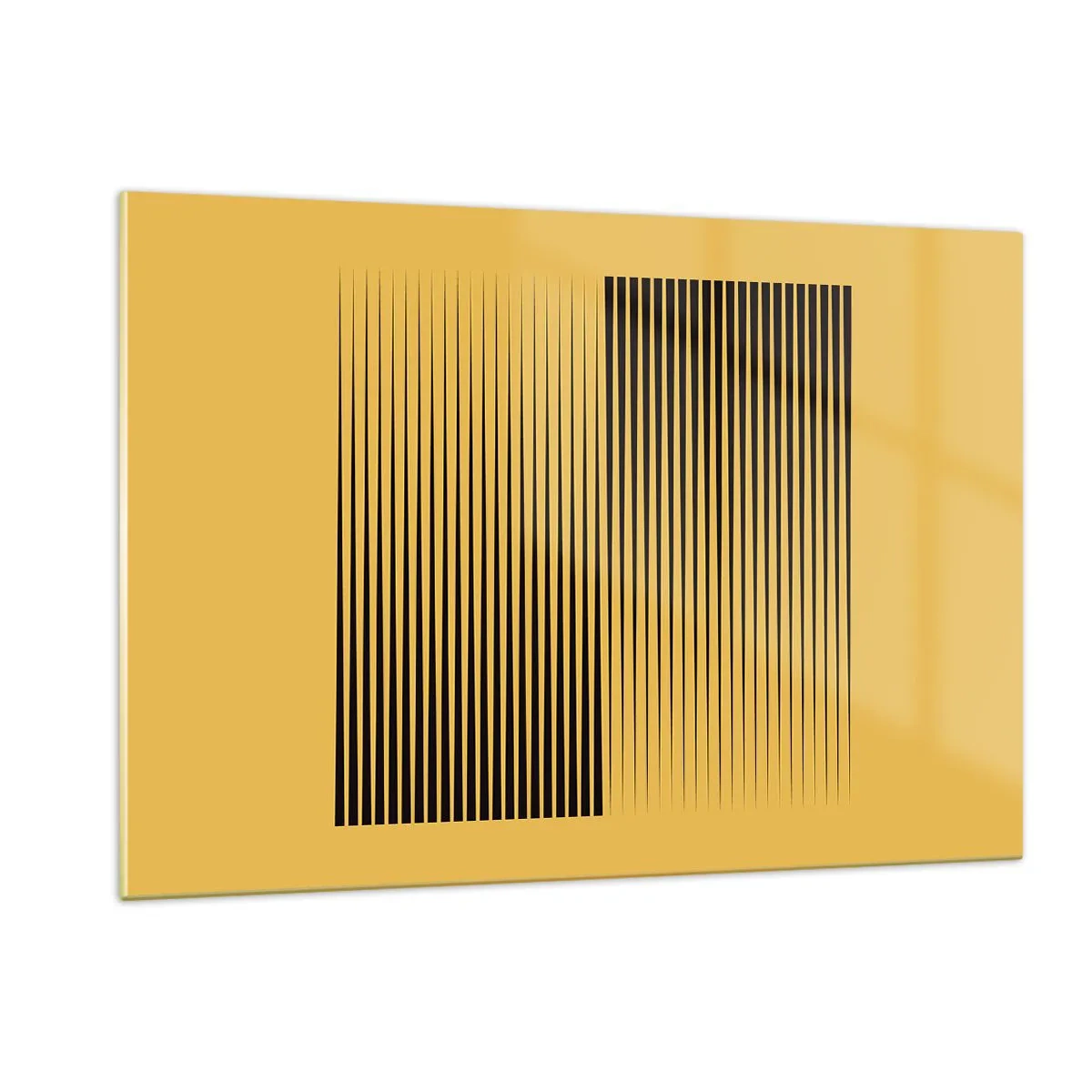 Glastavla - Bild på glas - Motsatsernas kvadrat - 120x80 cm
