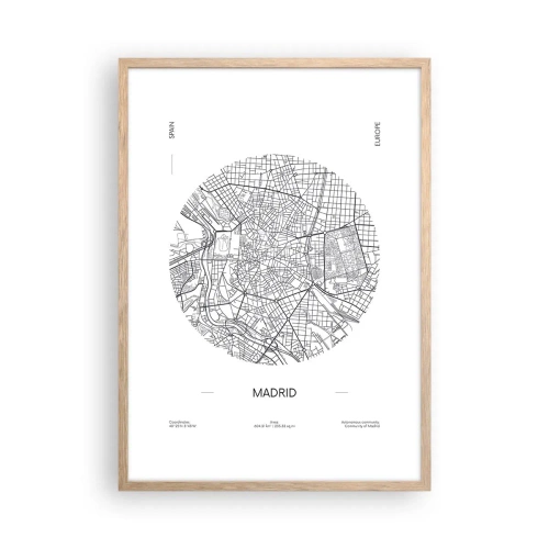 Affisch i ram av ljusek - Madrids anatomi - 50x70 cm