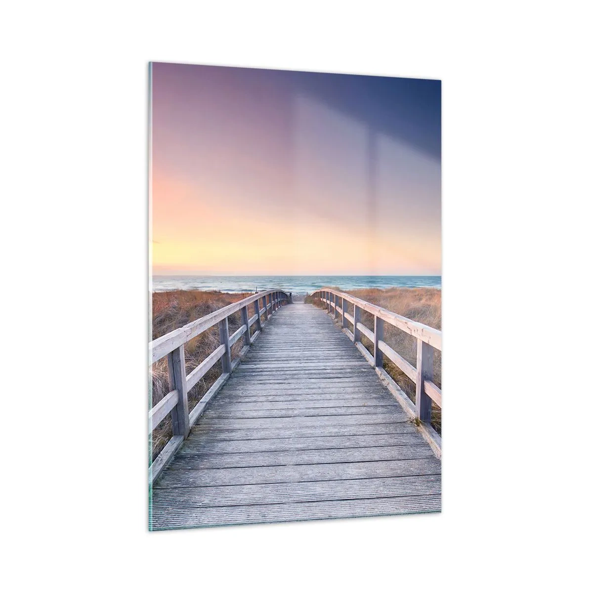 Glastavla - Bild på glas - Kvällssken i Östersjön - 50x70 cm