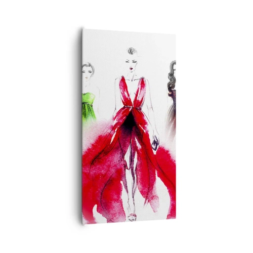 Canvastavla - Bild på duk - Stämning för dräkter - 65x120 cm