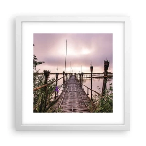 Affisch i vit ram - Asiens lugn och tystnad - 30x30 cm