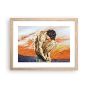 Affisch i ram av ljusek - Försänkt i sig själv - 40x30 cm