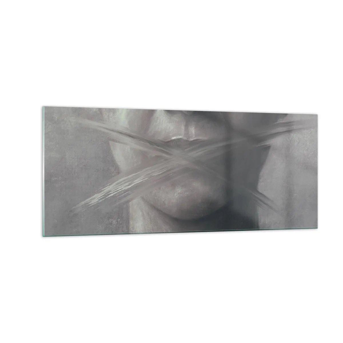 Glastavla - Bild på glas - Inte ett ord - 100x40 cm