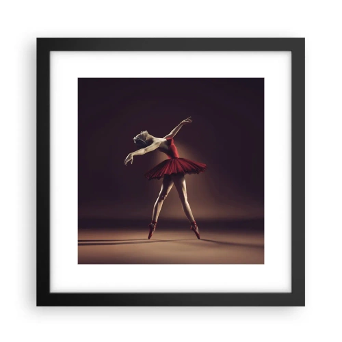 Affisch i svart ram - Prima ballerina - 30x30 cm