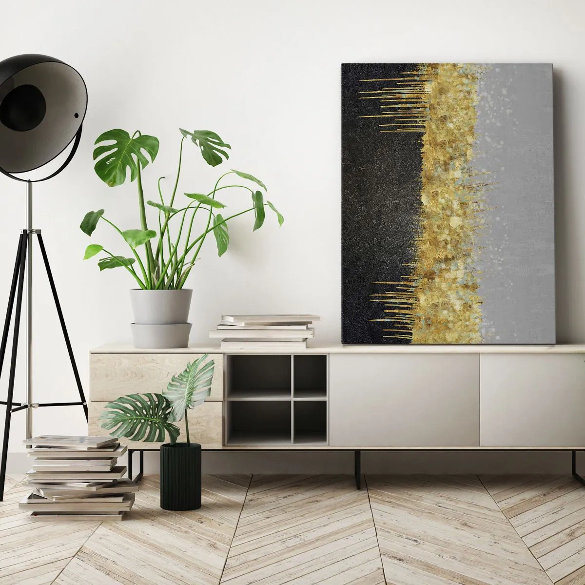 Canvastavla - Bild på duk - Inåt och uppåt - 50x70 cm