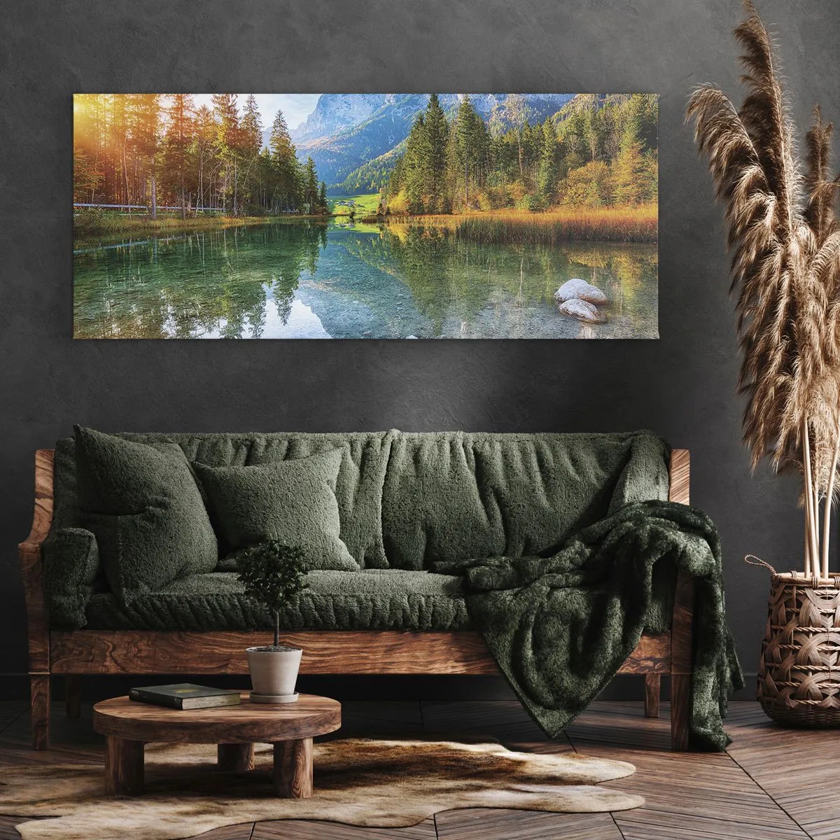 Canvastavla - Bild på duk - Höstens mildhet - 120x50 cm