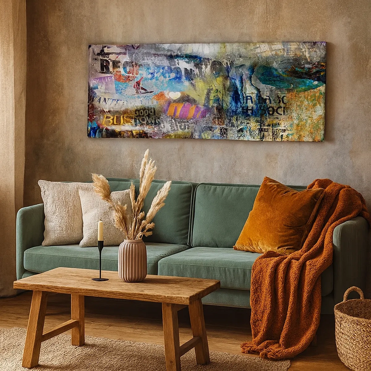 Canvastavla - Bild på duk - Collage med minnen - 30x30 cm