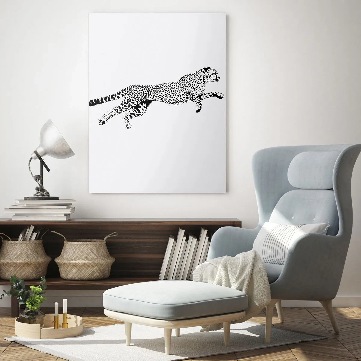 Glastavla - Bild på glas - Snabbast på jorden - 50x70 cm