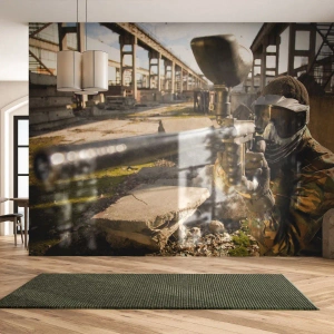 Fototapet Premium Canvas - Du kan också bli hjälte - Paintball, Sport, Militär - 400x280 cm