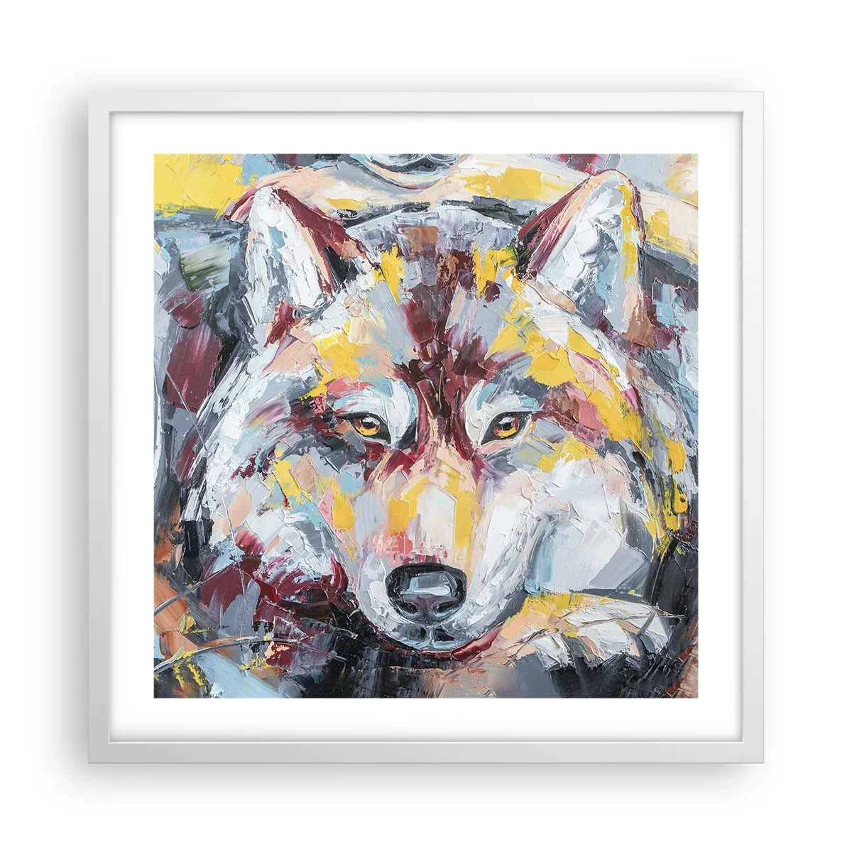 Affisch i vit ram - Lugnt bland de närmsta - 50x50 cm