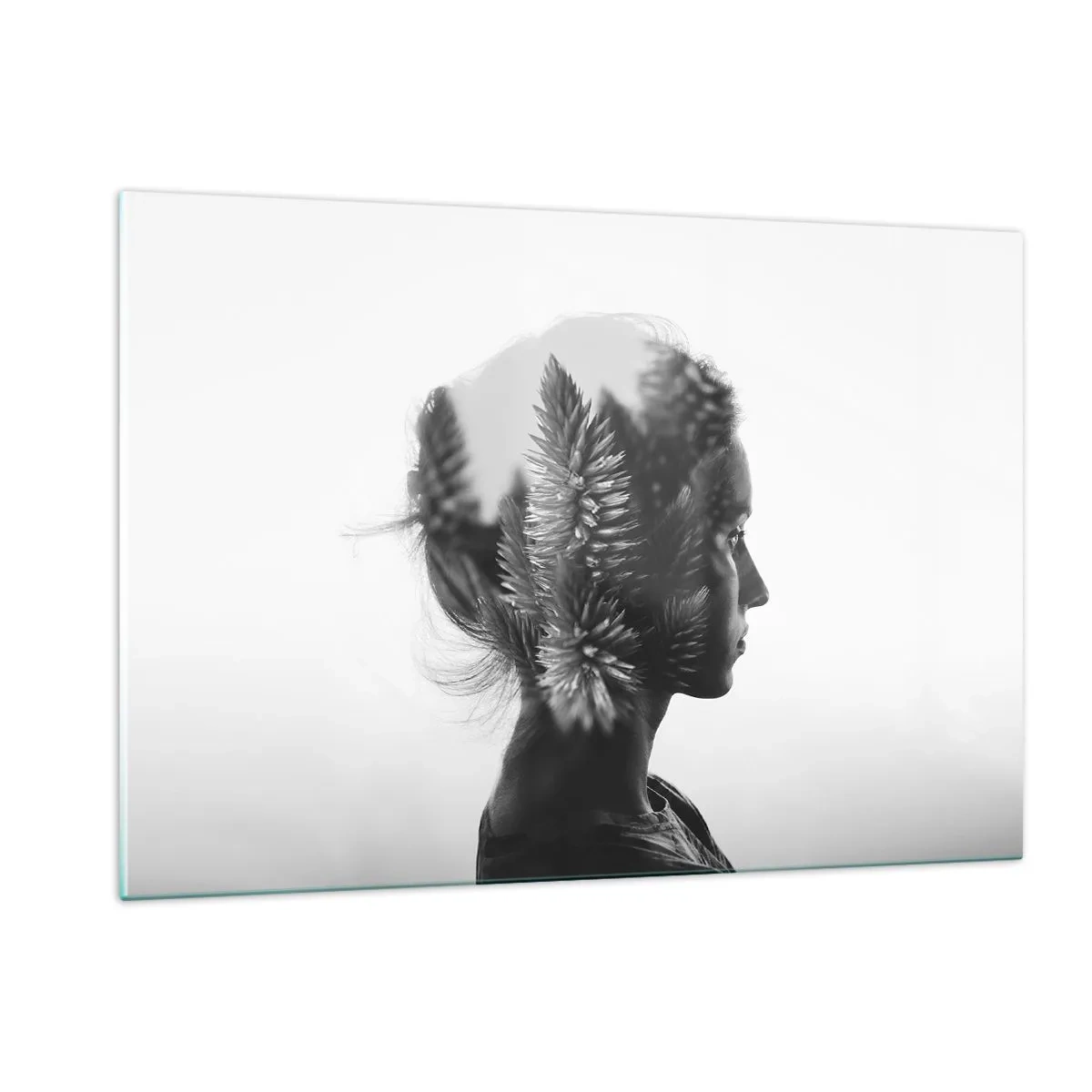 Glastavla - Bild på glas - Furuskogens härskarinna - 120x80 cm