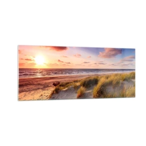 Glastavla - Bild på glas - Luften luktar sommar - 100x40 cm