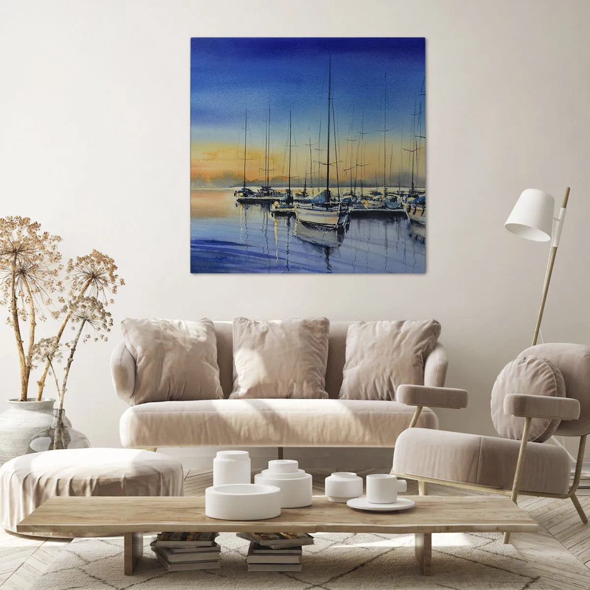 Canvastavla - Bild på duk - Slutet på en bra dag - 40x40 cm