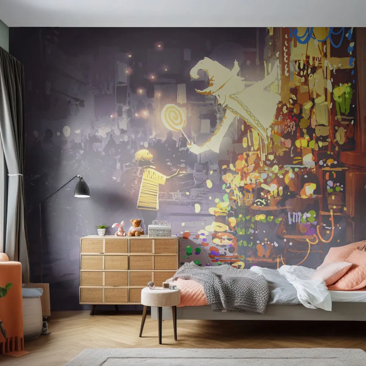 Självhäftande Fototapet Deluxe Sticker - Trolldom existerar - Abstraktion, Fantasi, För barn - 250x175 cm