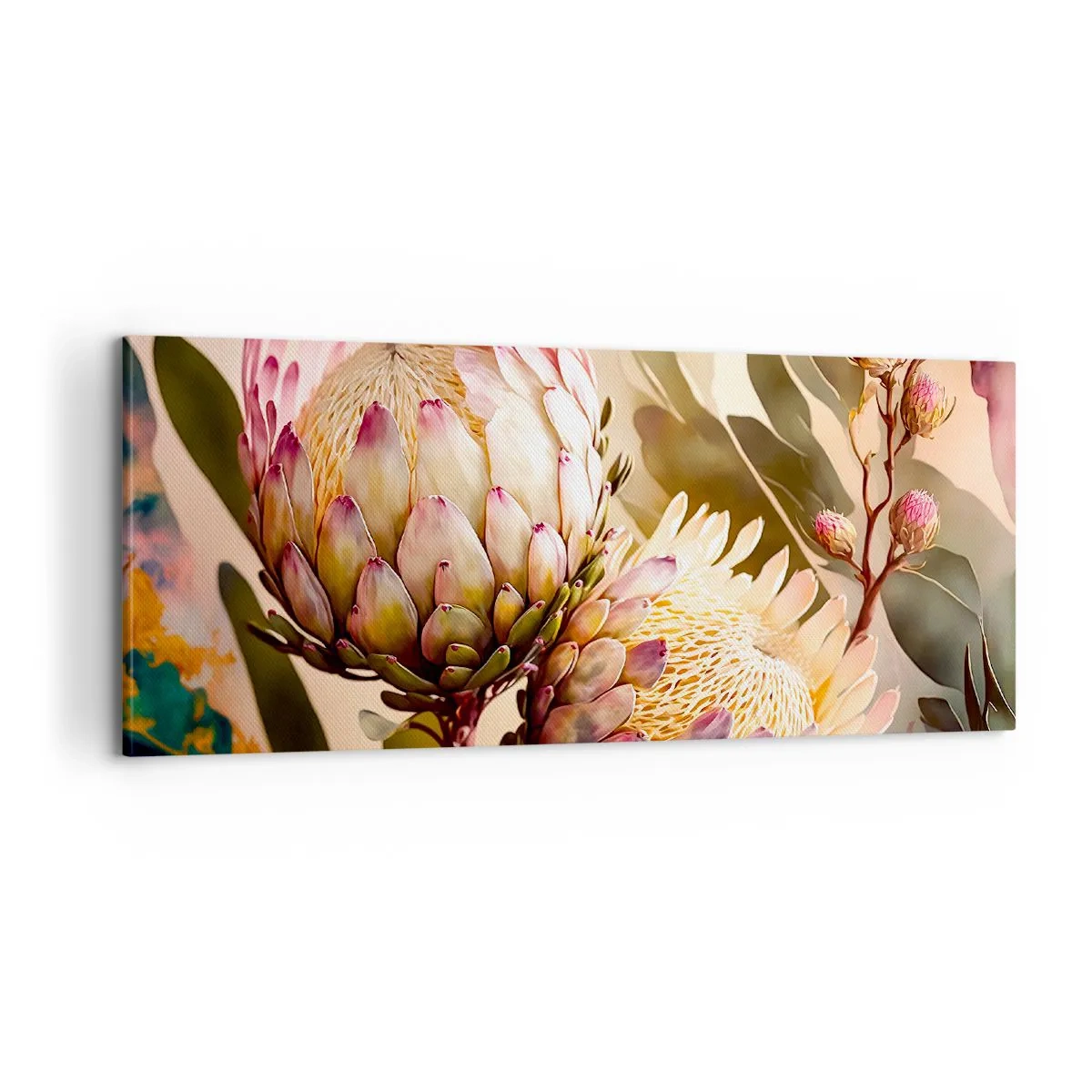 Canvastavla - Bild på duk - Ömsint omfamnad - 100x40 cm