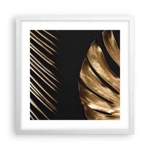 Affisch i vit ram - Olika men lika dyra - 40x40 cm