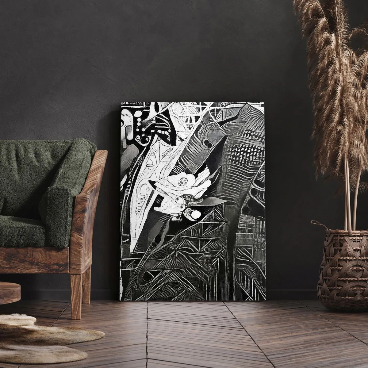 Canvastavla - Bild på duk - Gråmänniska? - 50x70 cm