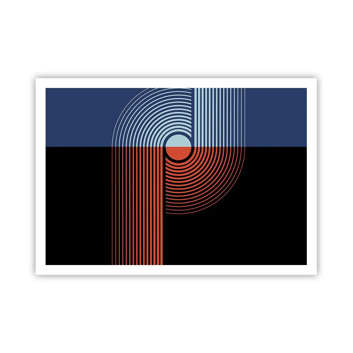 Affisch - I en geometrisk kläm - 100x70 cm