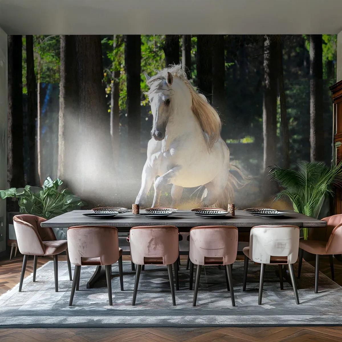 Fototapet Premium Sand - Som från en fantasybok - Djur, Häst, Landskap - 250x175 cm