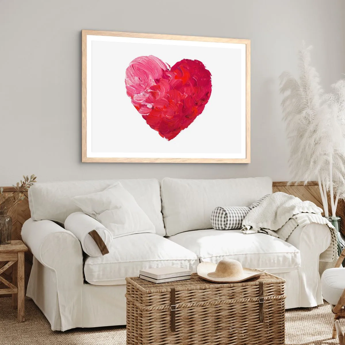 Affisch i ram av ljusek - All you need is love - 100x70 cm