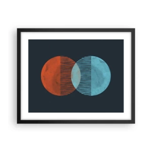 Affisch i svart ram - Astronomisk fantasi - 50x40 cm
