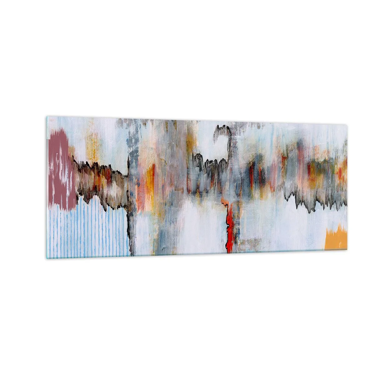 Glastavla - Bild på glas - Med pinne på vatten - 100x40 cm