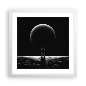 Affisch i vit ram - Ansikte mot ansikte - 40x40 cm