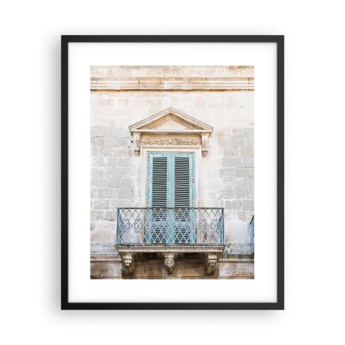 Affisch i svart ram - Italiens unika charm - 40x50 cm