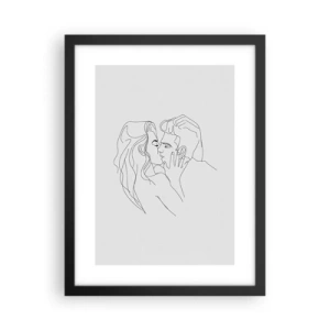 Affisch i svart ram - Med samma streck - 30x40 cm