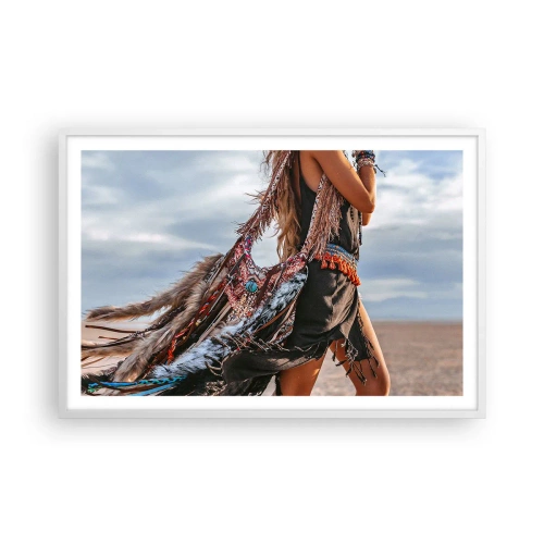 Affisch i vit ram - Shamanens flicka - 91x61 cm