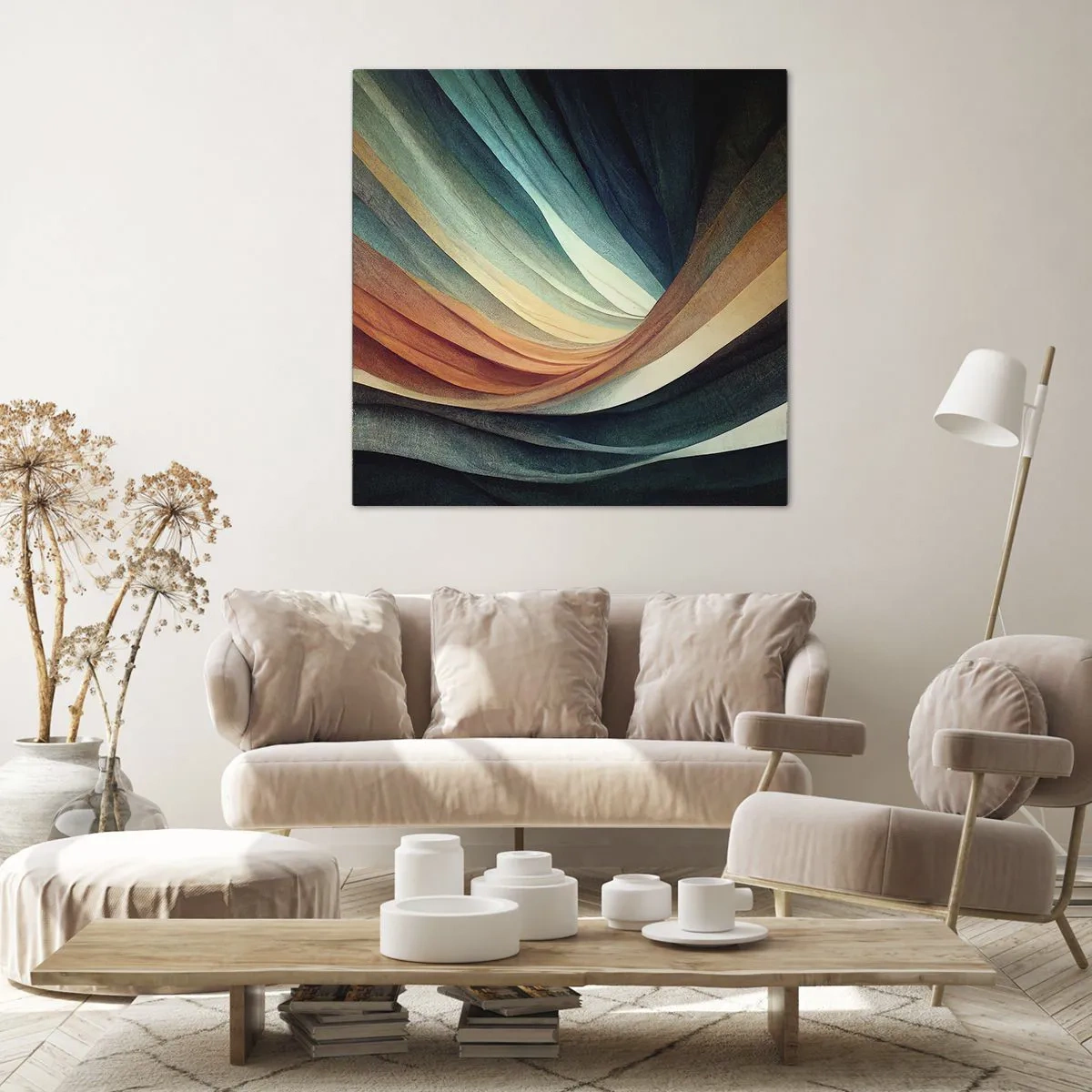 Canvastavla - Bild på duk - Vävd av färger - 70x70 cm