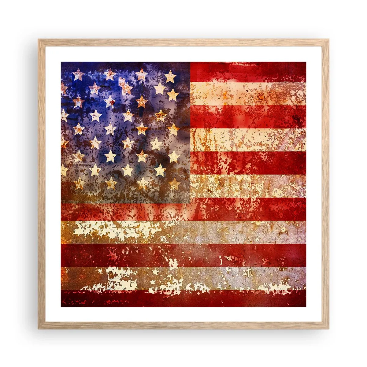 Affisch i ram av ljusek - Äran är tidlös - 60x60 cm