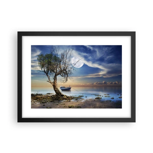 Affisch i svart ram - Är det slut eller början? - 40x30 cm