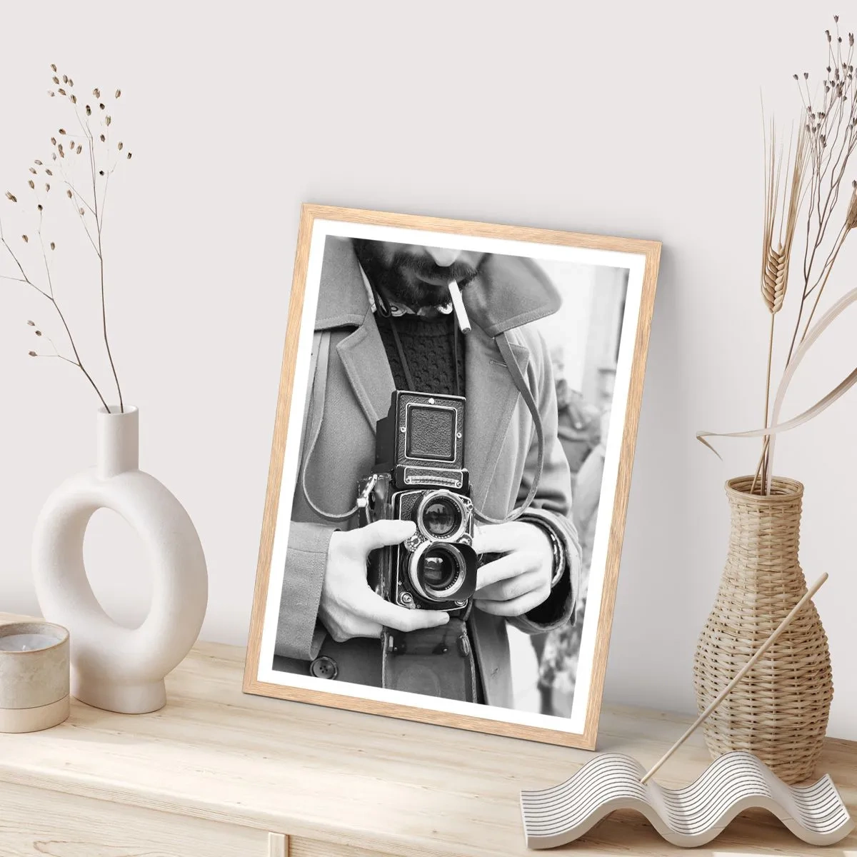 Affisch i ram av ljusek - I retrostil - 30x40 cm